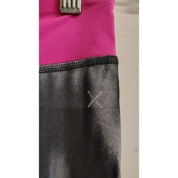 Xersion Girls Cropped Pink and Black Leggings Small - Picture 6 of 9